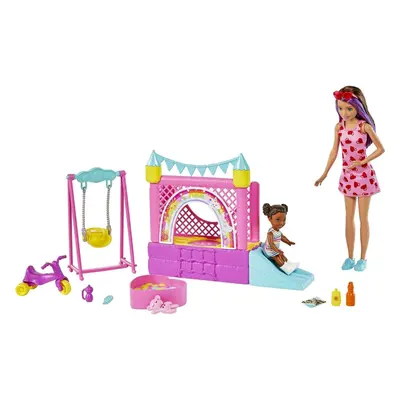 Mattel barbie® skipper™ chůva se skákacím hradem, hhb67