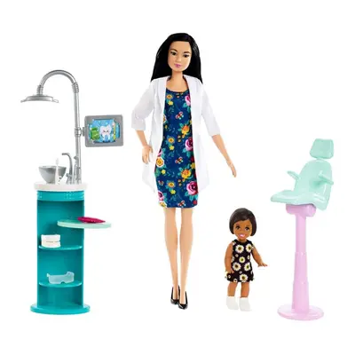 Barbie povolání herní set zubní ordinace brunetka, mattel fxp17