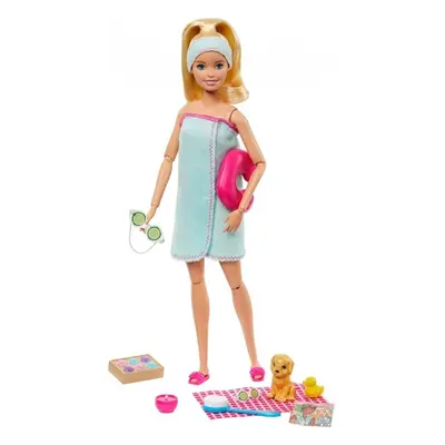 Mattel barbie wellness panenka blondýnka, gjg55