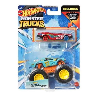 Hot wheels® monster trucks s angličákem night shifter, mattel hkm18