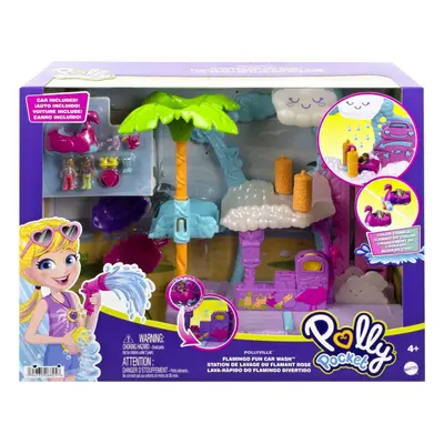 Mattel polly pocket pollyville zábavná automyčka plameňák, hhj05