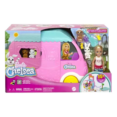 Mattel barbie chelsea 2 v 1 karavan s panenkou, hnh90