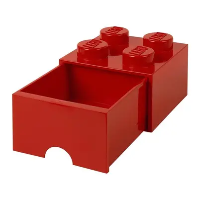 Lego® úložný box 250x252x181 se šuplíkem červený