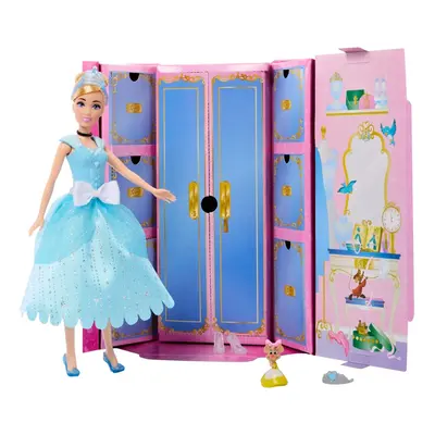 Mattel disney princess panenka s královskými šaty a doplňky popelka hmk53