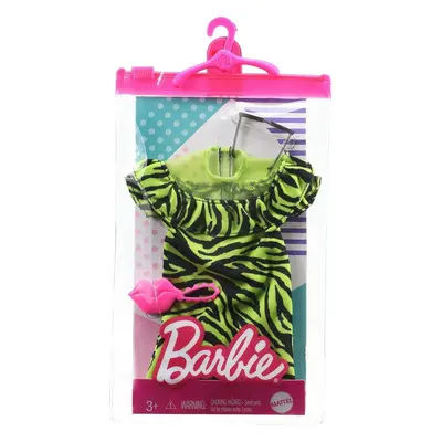 Barbie módní příběhy zelené tygrované šaty, mattel grc05