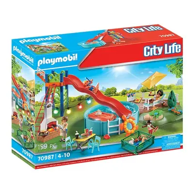 Playmobil 70987 bazénová párty se skluzavkou