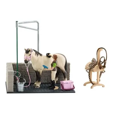 Schleich 42104 mycí kout pro koně s příslušenstvím