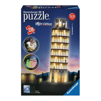 Ravensburger 12515 puzzle 3d šikmá věž v pise noční edice, 216 dílků