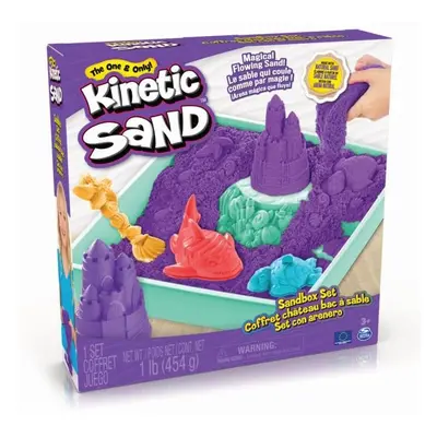 Spin master kinetic sand krabice tekutého písku s podložkou fialová