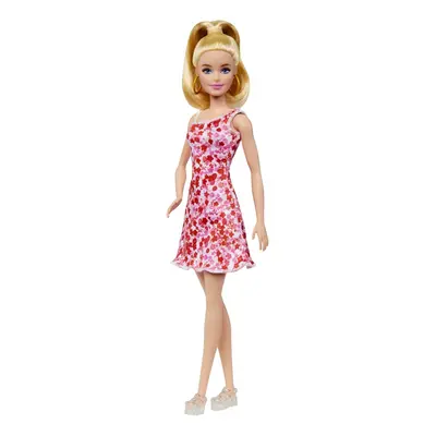 Mattel barbie modelka 205 růžové květinové šaty, hjt02