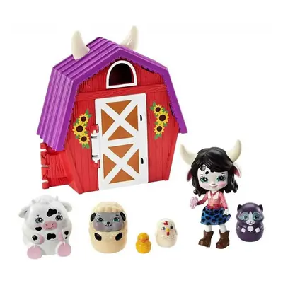 Enchantimals tajné útočiště nejlepších přátel, cambrie cow farmhouse, mattel gtm48