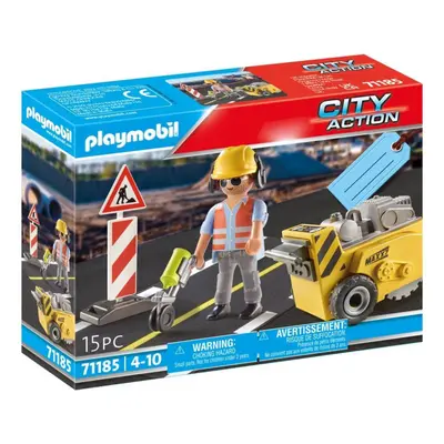 Playmobil 71185 stavební dělník s frézou