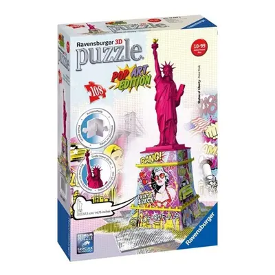 Ravensburger 12597 puzzle 3d socha svobody pop art 108 dílků