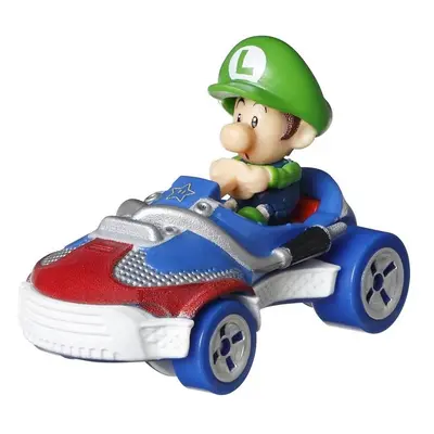 Hot wheels mariokart baby luigi, mattel hdb28