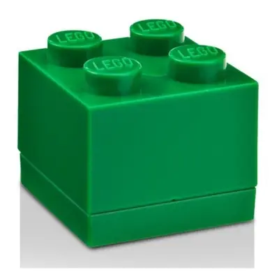 Lego® mini box 45x45x42 tmavě zelený