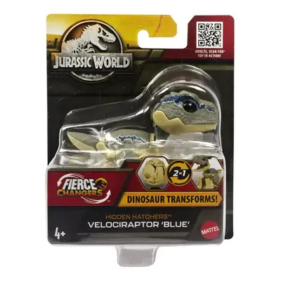 Mattel jurský svět dinosauří transformující se vajíčko velociraptor blue, hlp01