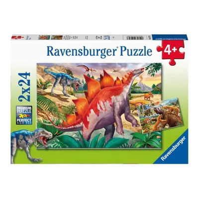 Ravensburger 05179 puzzle svět dinosaurů 2 x 24 dílků