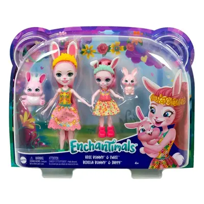 Enchantimals panenka s mladší sestrou bree bunny, mattel hcf84