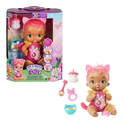 Mattel my garden baby™ kočičí miminko se svačinkou růžové, hhp29