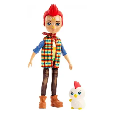 Enchantimals panenka se zvířátkem redward rooster a cluck, mattel gjx39