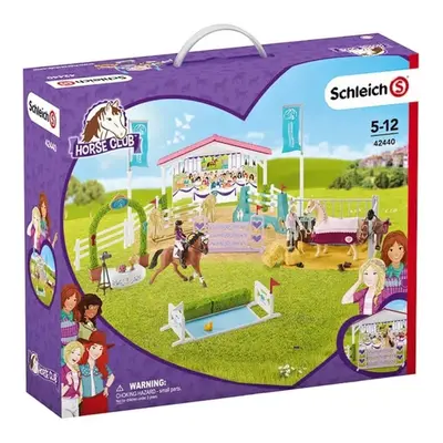 Schleich 42440 turnajové závodiště s koníky a ošetřovatelkami s pohyblivými klouby