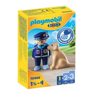 Playmobil 70408 policista se psem (1.2.3)