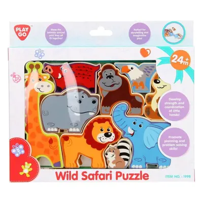 Playgo 1998 puzzle/vkládačka deskové safari