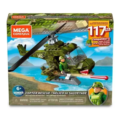 Mega bloks mega construx vojenská helikoptéra, mattel gny51