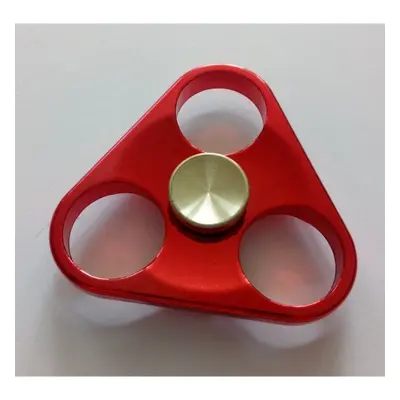 Fidget spinner kov, triangl červený