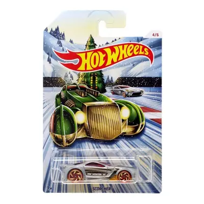 Hot wheels kovová autíčka holiday hot rods scorcher, mattel gbc65