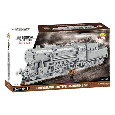 Cobi 6281 world war ii 1:35 parní lokomotiva kriegslokomotive baureihe 52 s tendrem