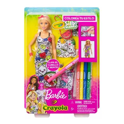 Mattel barbie crayola vybarvování šatů s voňavými doplňky, ggt44