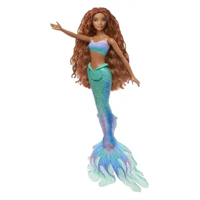 Mattel disney malá mořská víla ariel s třpytivou ploutví, hlx08