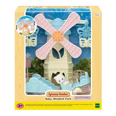 Sylvanian families 5526 zábavný park s větrným mlýnem a kotětem