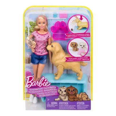 Barbie péče o narozená štěňátka, mattel fdd43