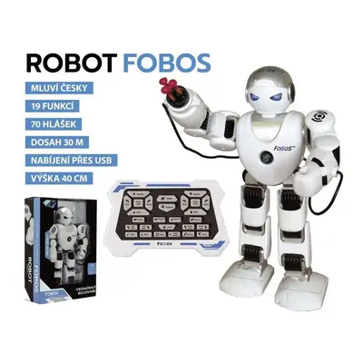 Robot rc fobos interaktivní chodící 40 cm česky mluvící