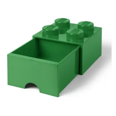 Lego® úložný box 250x252x181 se šuplíkem tmavě zelený