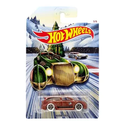 Hot wheels kovová autíčka holiday hot rods audacious, mattel gbc63