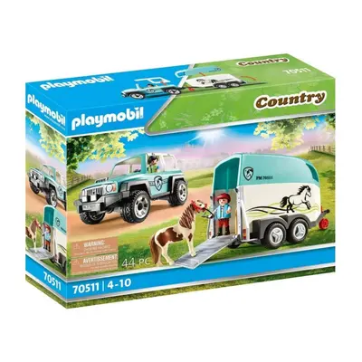 Playmobil 70511 suv s přívěsem pro poníky