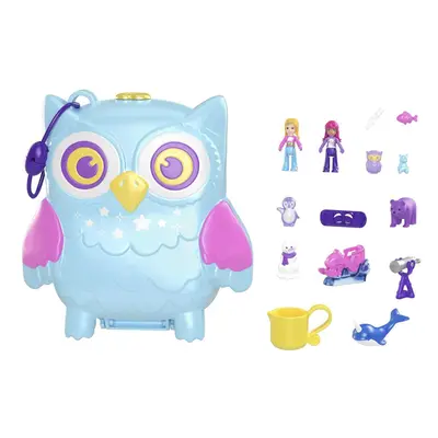 Mattel polly pocket mini pocketová kabelka sněžná sova, hkv37