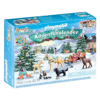 Playmobil 71345 adventní kalendář koně: vánoční jízda na saních