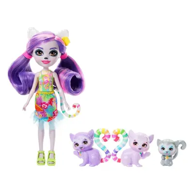 Enchantimals sunshine beach rodinka lemurů lorinda lemur, mattel hrx86