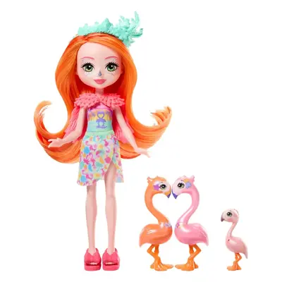 Enchantimals sunshine beach rodinka plameňáků florinda flamingo, mattel hrx85