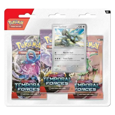 Pokémon tcg: sv05 temporal forces - 3 blister booster cyclizar