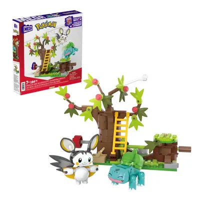 Mattel mega construx hth69 pokémon™ emolga a bulbasaur's v čarovném lese