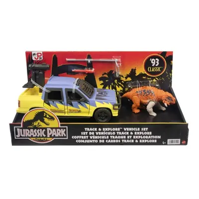 Mattel jurassic world průzkumné auto v džungli, hmm5