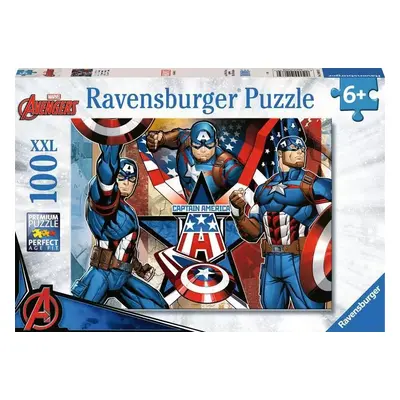 Ravensburger 01073 puzzle marvel: kapitán amerika 100 dílků