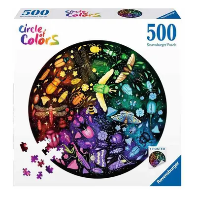 Ravensburger 00820 kruhové puzzle: svět hmyzu 500 dílků