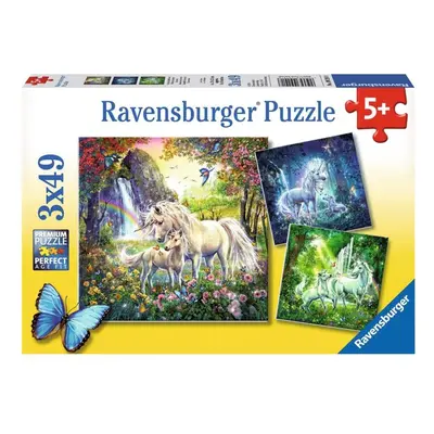 Ravensburger 09291 puzzle jednorožci 3x49 dílků