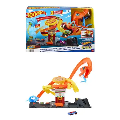 Mattel hot wheels city hladová kobra útočí na pizzerku, htn81